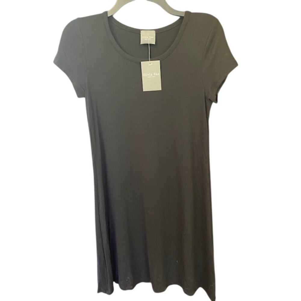Olivia Rae New York Black Knee Length T-Shirt Dress - Size Small
